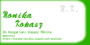 monika kopasz business card